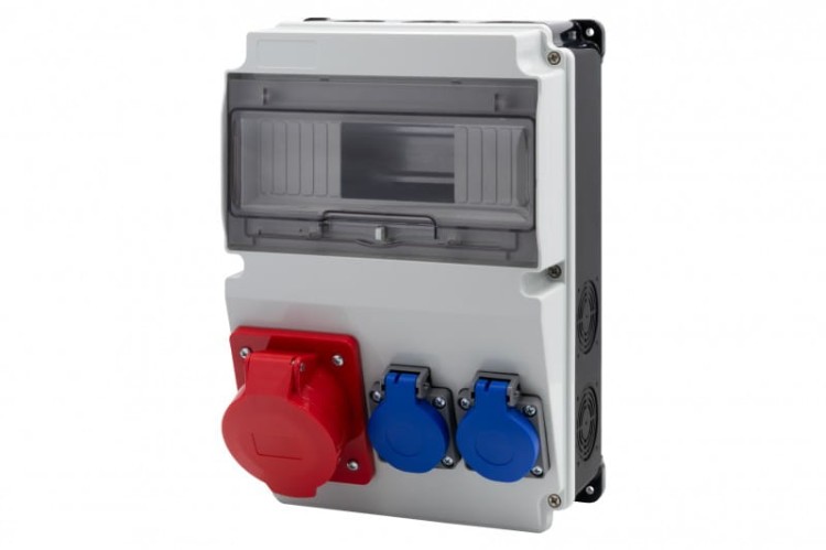 Rozdzielnica LAGO 10M BICOLOR - gniazda 32A 5p, 2x230V /10 modułów/ F3.2674 F-Elektro