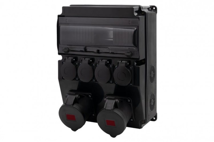 Rozdzielnica CAJA 12M SCENIC - gniazda proste 16A 5p, 32A 5p, 4x230V /12 modułów/ F3.2686 F-Elektro