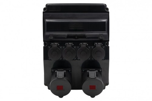 Rozdzielnica CAJA 12M SCENIC - gniazda proste 2x32A 5p, 4x230V /12 modułów/ F3.2688 F-Elektro czarna