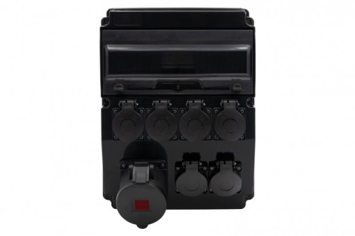Rozdzielnica CAJA 12M SCENIC - gniazda proste 16A 5p, 6x230V /12 modułów/ F3.2689 F-Elektro czarna