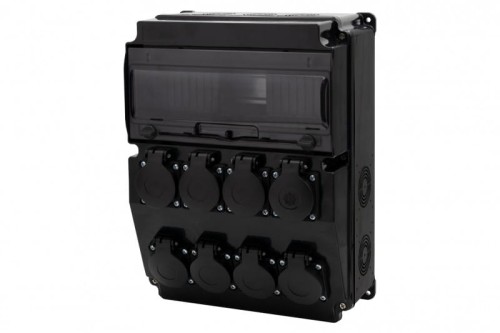 Rozdzielnica CAJA 12M SCENIC - gniazda 8x230V /12 modułów/ F3.2692 F-Elektro czarna