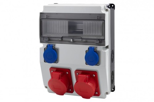 Rozdzielnica CAJA 12M BICOLOR - gniazda 16A 5p, 32A 5p, 2x230V /12 modułów/ F3.2693 F-Elektro
