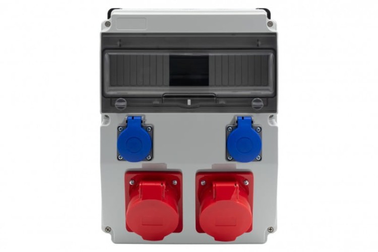 Rozdzielnica CAJA 12M BICOLOR - gniazda 2x32A 5p, 2x230V /12 modułów/ F3.2695 F-Elektro
