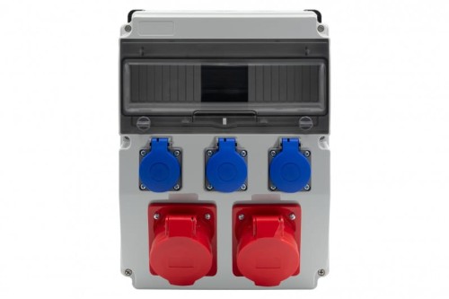 Rozdzielnica CAJA 12M BICOLOR - gniazda 16A 5p, 32A 5p, 3x230V /12 modułów/ F3.2696 F-Elektro