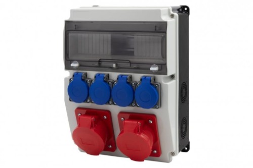 Rozdzielnica CAJA 12M BICOLOR - gniazda 16A 5p, 32A 5p, 4x230V /12 modułów/ F3.2699 F-Elektro