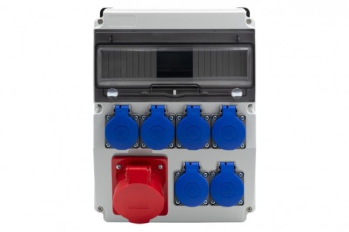 Rozdzielnica CAJA 12M BICOLOR - gniazda 16A 5p, 6x230V /12 modułów/ F3.2702 F-Elektro