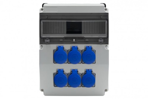 Rozdzielnica CAJA 12M BICOLOR - gniazda 6x230V /12 modułów/ F3.2704 F-Elektro