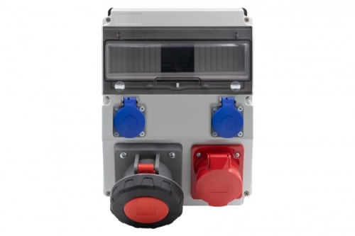 Rozdzielnica CAJA 12M BICOLOR - gniazda 16A 5p, 63A 5p, 2x230V /12 modułów/ F3.2706 F-Elektro