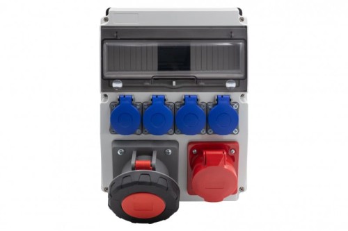 Rozdzielnica CAJA 12M BICOLOR - gniazda 32A 5p, 63A 5p, 4x230V /12 modułów/ F3.2711 F-Elektro