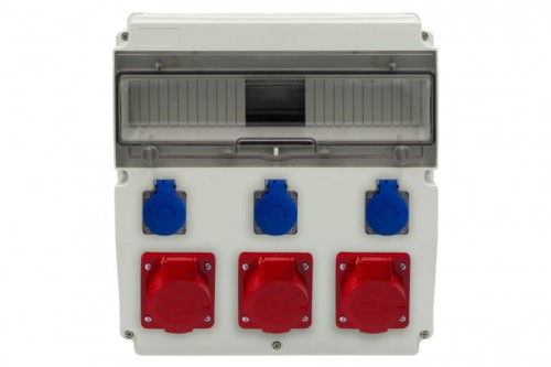 Rozdzielnica CAJA 15M - gniazda 16A 5p, 2x32A 5p, 3x230V /15 modułów/ F3.2867 F-Elektro
