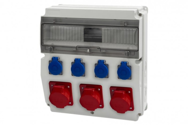 Rozdzielnica CAJA 15M - gniazda 3x32A 5p, 4x230V /15 modułów/ F3.2872 F-Elektro