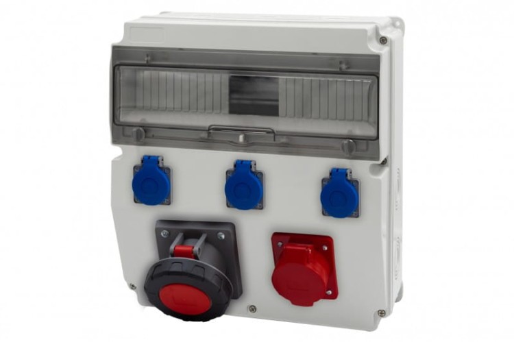 Rozdzielnica CAJA 15M - gniazda 16A 5p, 63A 5p, 3x230V /15 modułów/ F3.2877 F-Elektro