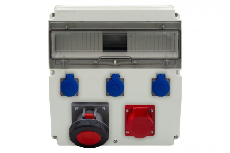 Rozdzielnica CAJA 15M - gniazda 32A 5p, 63A 5p, 3x230V /15 modułów/ F3.2878 F-Elektro