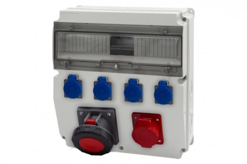Rozdzielnica CAJA 15M - gniazda 16A 5p, 63A 5p, 4x230V /15 modułów/ F3.2879 F-Elektro