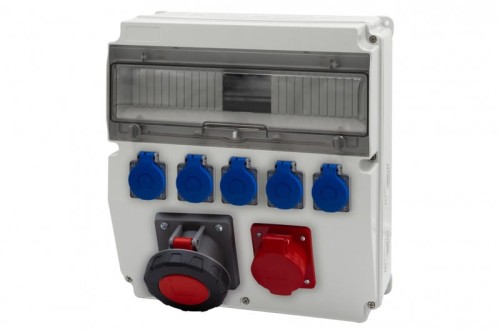 Rozdzielnica CAJA 15M - gniazda 32A 5p, 63A 5p, 5x230V /15 modułów/ F3.2882 F-Elektro