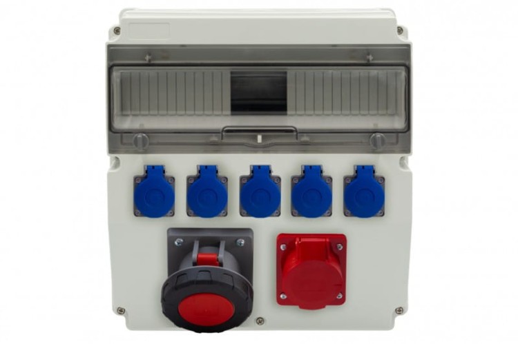 Rozdzielnica CAJA 15M - gniazda 32A 5p, 63A 5p, 5x230V /15 modułów/ F3.2882 F-Elektro