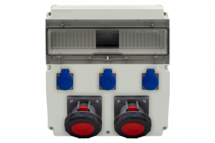 Rozdzielnica CAJA 15M - gniazda 2x63A 5p, 3x230V /15 modułów/ F3.2883 F-Elektro