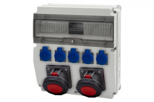 Rozdzielnica CAJA 15M - gniazda 2x63A 5p, 5x230V /15 modułów/ F3.2885 F-Elektro