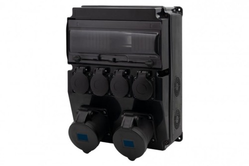 Rozdzielnica CAJA 12M SCENIC - gniazda proste 16A 3p, 32A 3p, 4x230V /12 modułów/ F3.2903 F-Elektro