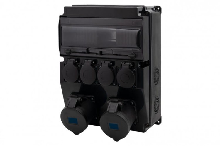 Rozdzielnica CAJA 12M SCENIC - gniazda proste 16A 3p, 32A 3p, 4x230V /12 modułów/ F3.2903 F-Elektro