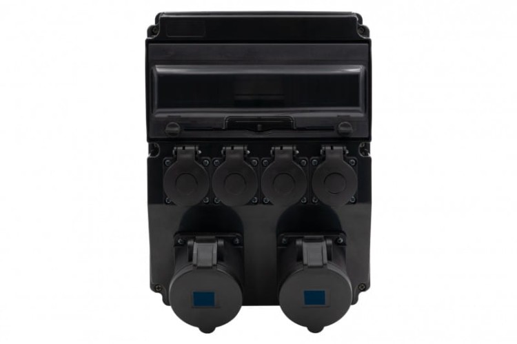 Rozdzielnica CAJA 12M SCENIC - gniazda proste 16A 3p, 32A 3p, 4x230V /12 modułów/ F3.2903 F-Elektro