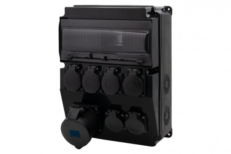 Rozdzielnica CAJA 12M SCENIC - gniazda proste 32A 3p, 6x230V /12 modułów/ F3.2907 F-Elektro