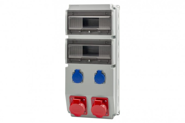 Rozdzielnica CAJA 20M gniazda 2x32A 5p, 2x230V IP44 F3.3199 F-Elektro