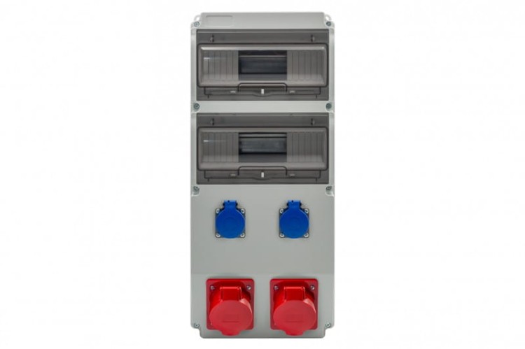 Rozdzielnica CAJA 20M gniazda 2x32A 5p, 2x230V IP44 F3.3199 F-Elektro