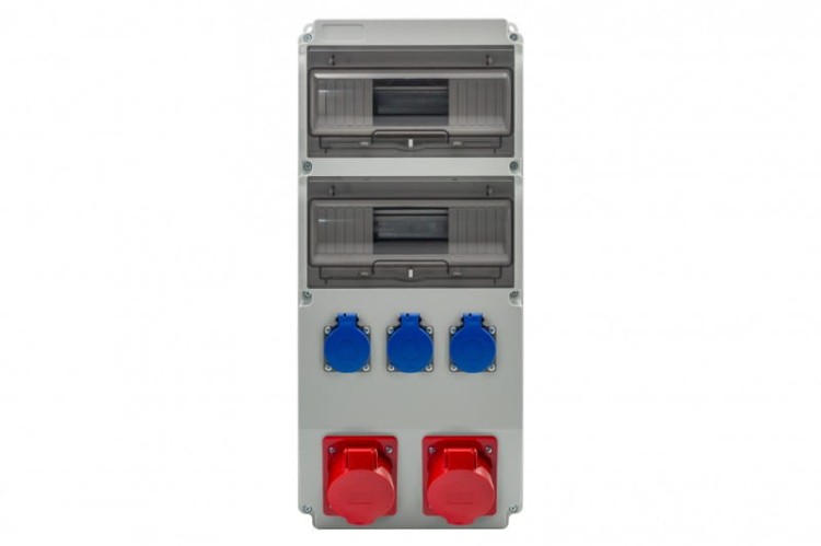 Rozdzielnica CAJA 20M gniazda 16A 5p, 32A 5p, 3x230V IP44 F3.3200 F-Elektro