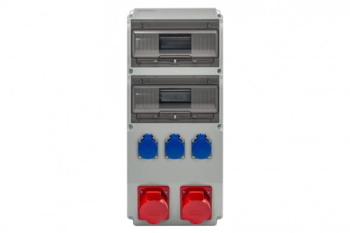 Rozdzielnica CAJA 20M gniazda 2x16A 5p, 3x230V IP44 F3.3201 F-Elektro