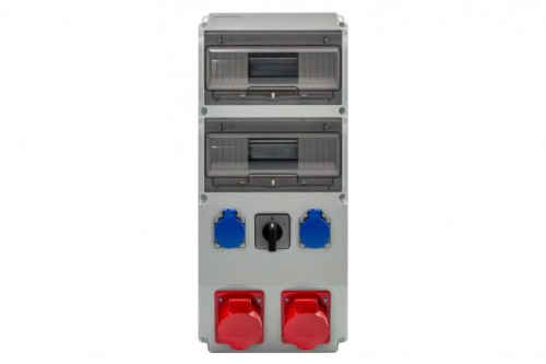 Rozdzielnica CAJA 20M gniazda 2x32A 5p, 2x230V, 0/1(32A) IP44 F3.3208 F-Elektro