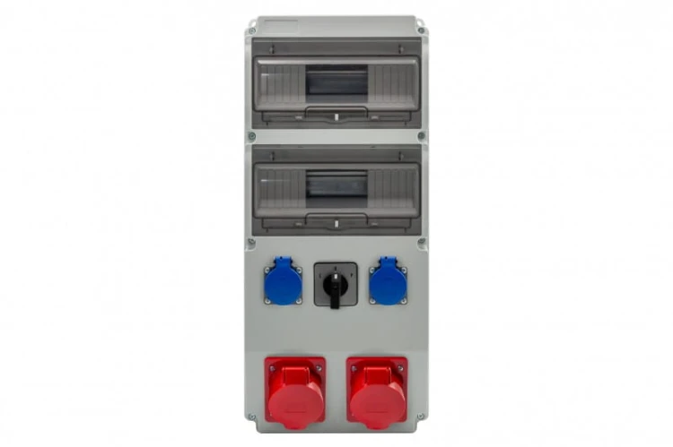 Rozdzielnica CAJA 20M gniazda 2x32A 5p, 2x230V, L/P(32A) IP44 F3.3211 F-Elektro