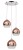 Lampa sufitowa wisząca Industrialna Loft GLOBE COPPER III 9307 NOWODVORSKI Lighting E27 x3 nowoczesna oświetleniowa żyrandol szklana szklane przyciemniana przyciemniane kula kule Miedziana Miedziane błyszczące szare przezroczyste Inspiracje Premium