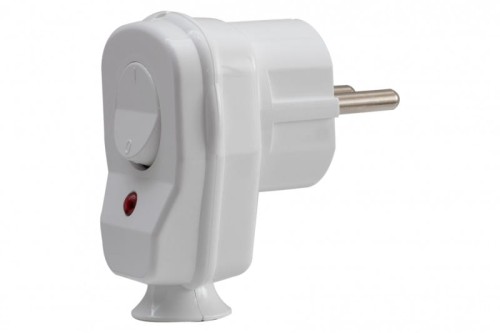 Wtyczka kątowa 230V z wyłącznikiem i diodą F6.0162 F-Elektro