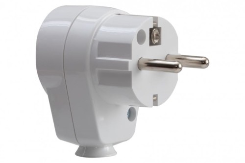 Wtyczka kątowa 230V z gniazdem F6.0163 F-Elektro