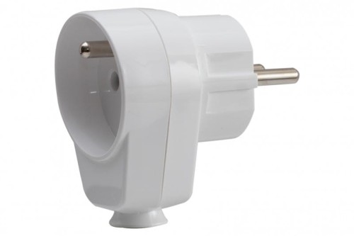 Wtyczka kątowa 230V z gniazdem F6.0163 F-Elektro