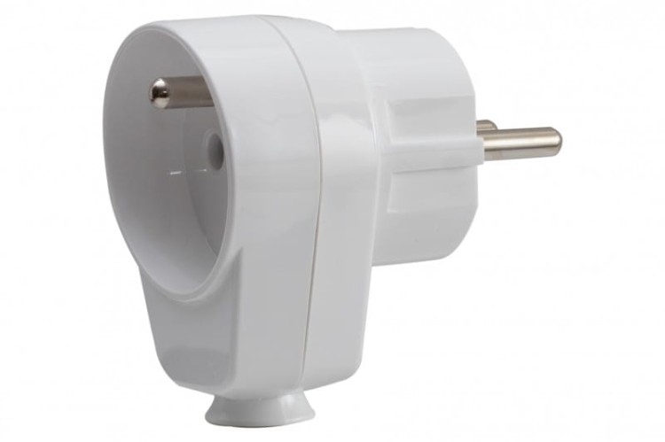 Wtyczka kątowa 230V z gniazdem F6.0163 F-Elektro