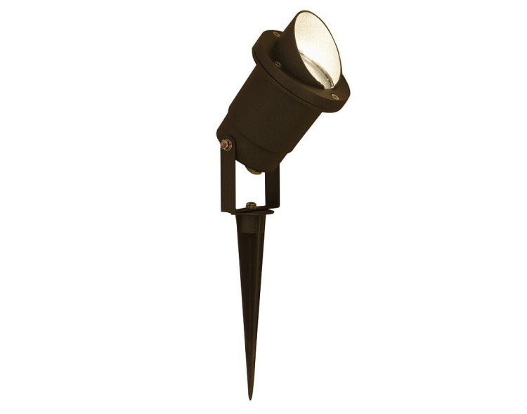 Lampa ogrodowa reflektorek ogrodowy wbijany BUSH 3401 NOWODVORSKI Lighting GU10 Zewnętrzna Nowoczesna oprawa aluminium metalowa do ogrodu oświetlenie zewnętrzne drzewa krzewów gruntowa szara grafitowa Inspiracje Premium