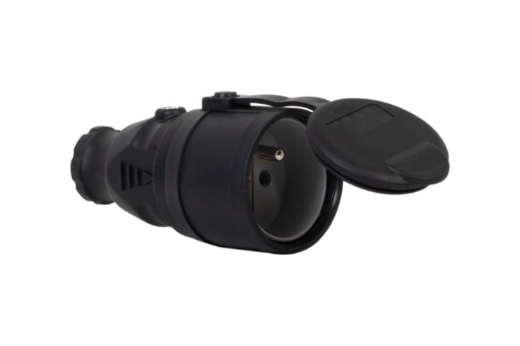 Gniazdo gumowe NOVA 230V 16A IP44 czarne F6.0368 F-Elektro