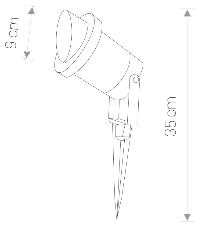 Lampa ogrodowa reflektorek ogrodowy wbijany BUSH 3401 NOWODVORSKI Lighting GU10 Zewnętrzna Nowoczesna oprawa aluminium metalowa do ogrodu oświetlenie zewnętrzne drzewa krzewów gruntowa szara grafitowa Inspiracje Premium