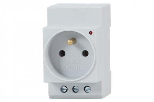 Gniazdo 230V na szynę TH35 z kontrolką F6.0421 F-Elektro