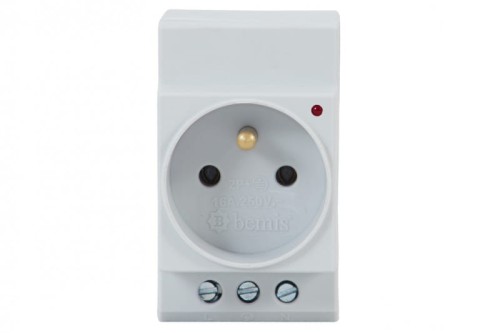 Gniazdo 230V na szynę TH35 z kontrolką F6.0421 F-Elektro