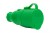 Gniazdo gumowe NOVA 230V 16A IP44 zielone F6.0475 F-Elektro