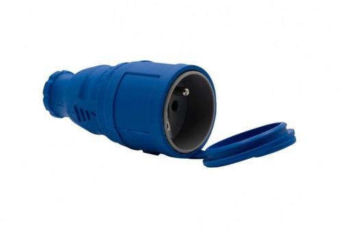 Gniazdo gumowe NOVA 230V 16A IP44 niebieskie F6.0476 F-Elektro