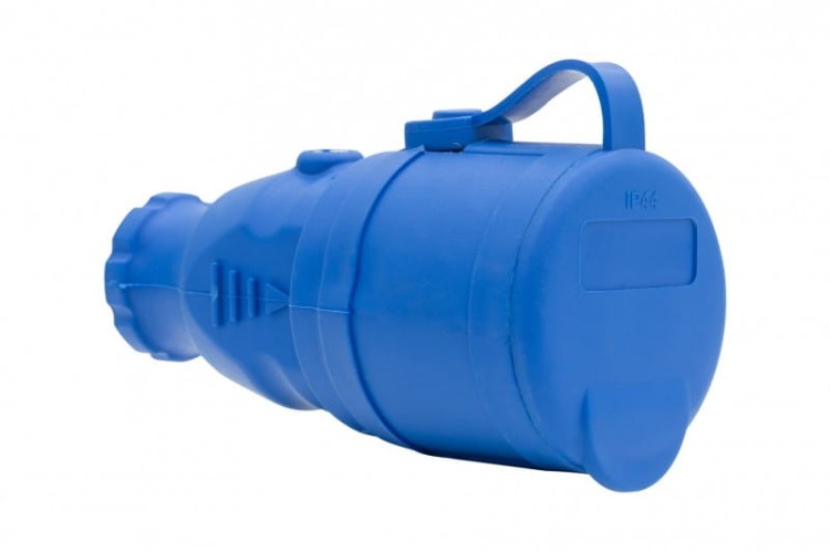 Gniazdo gumowe NOVA 230V 16A IP44 niebieskie F6.0476 F-Elektro