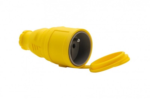 Gniazdo gumowe NOVA 230V 16A IP44 żółte F6.0477 F-Elektro