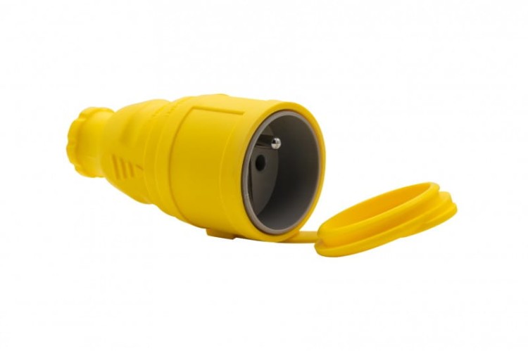 Gniazdo gumowe NOVA 230V 16A IP44 żółte F6.0477 F-Elektro