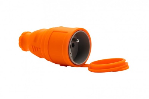 Gniazdo gumowe NOVA 230V 16A IP44 pomarańczowe F6.0478 F-Elektro