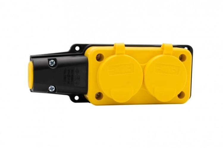 Listwa gumowa 2x230V 16A IP54 żółta F6.0482 F-Elektro