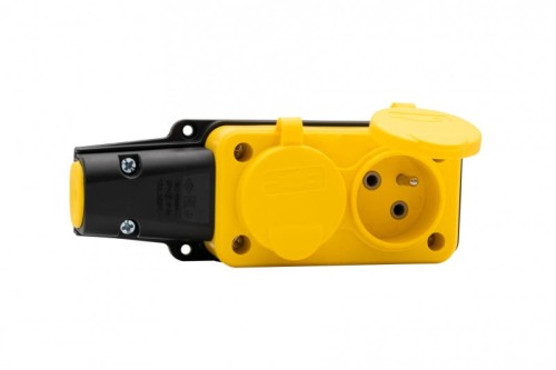 Listwa gumowa 2x230V 16A IP54 żółta F6.0482 F-Elektro